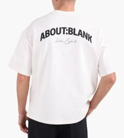 about:blank Arched Logo T-Shirt Oat Black