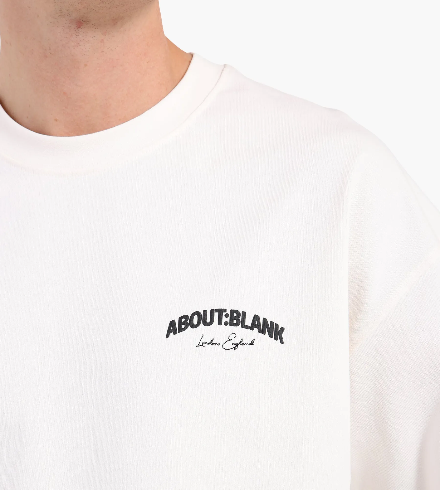 about:blank Arched Logo T-Shirt Oat Black