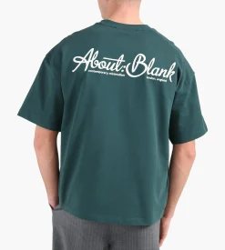about:blank Banner T-Shirt Epsom Green Ecru