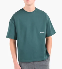 about:blank Banner T-Shirt Epsom Green Ecru