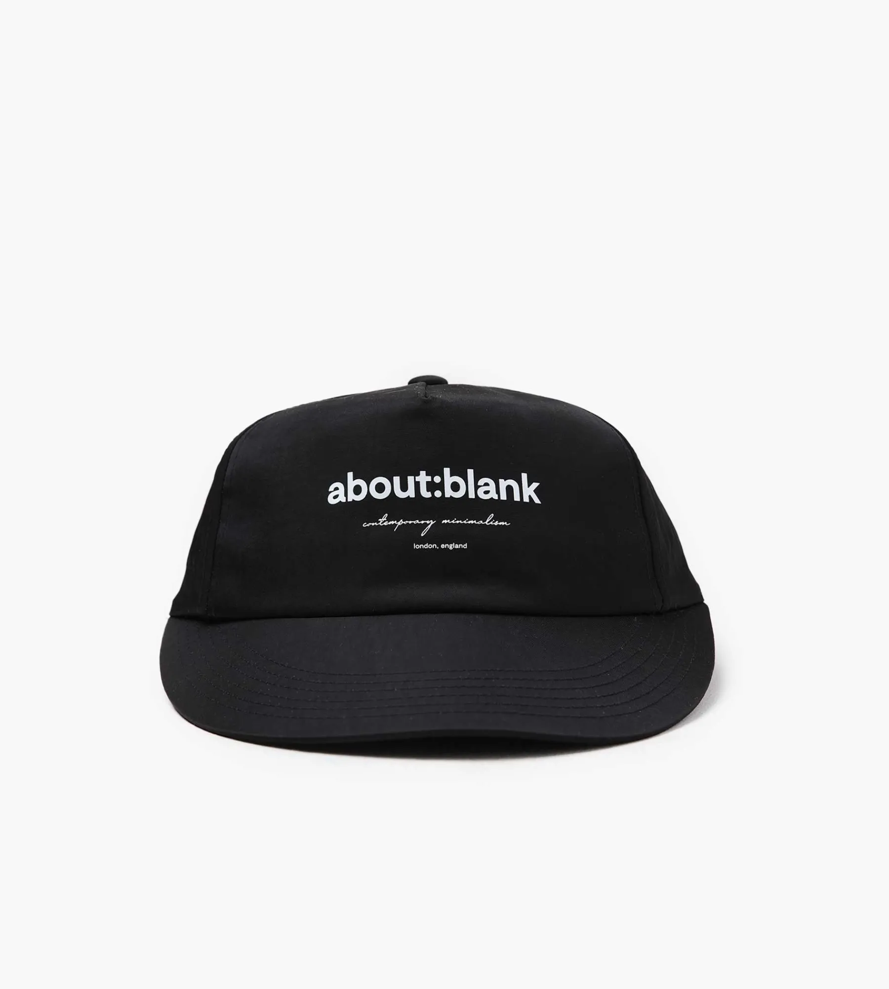 about:blank Box Cap Black Ecru