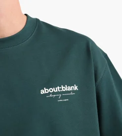 about:blank Reverse T-Shirt Epsom Green Ecru