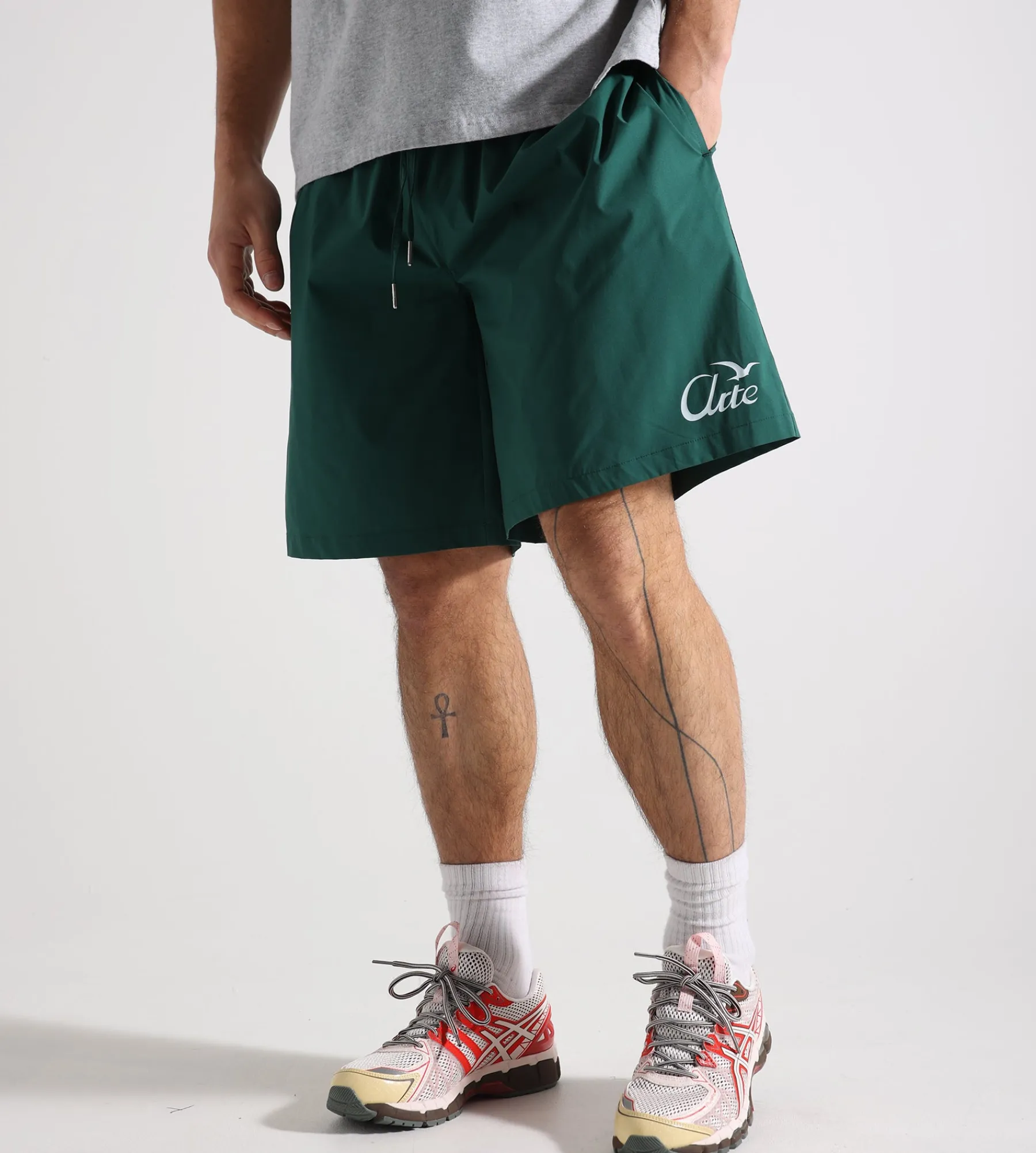 Arte Antwerp Birds Logo Shorts Green