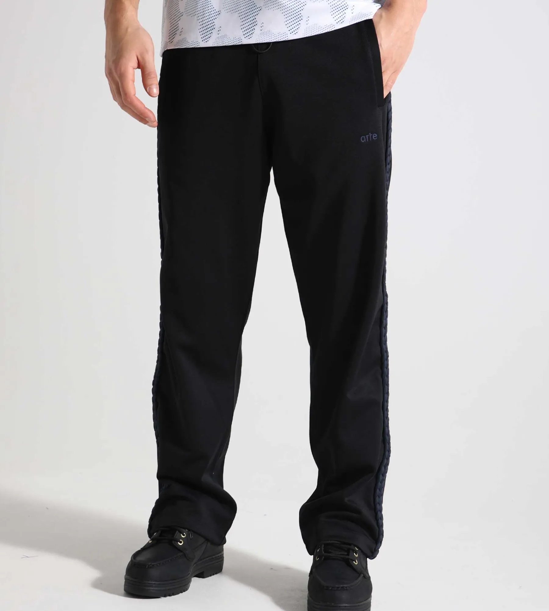 Arte Antwerp Braid Strip Pants Black
