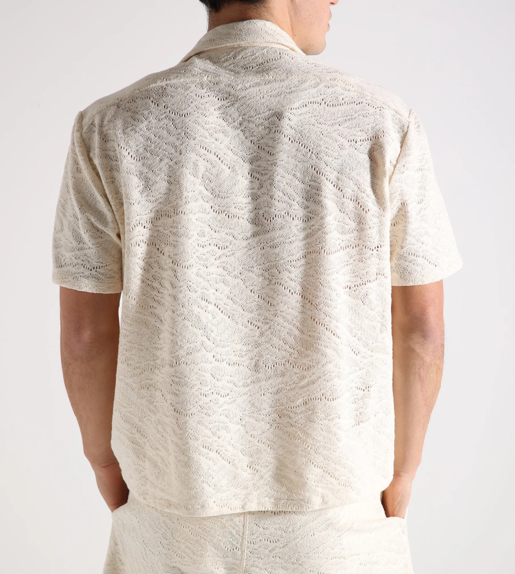 Arte Antwerp Crochet Shirt Cream