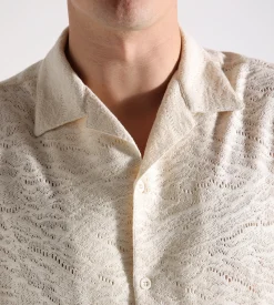 Arte Antwerp Crochet Shirt Cream