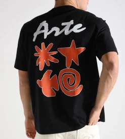 Arte Antwerp Elements Print T-shirt Black