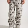 Arte Antwerp Hand Heart Print Pants Cream Brown