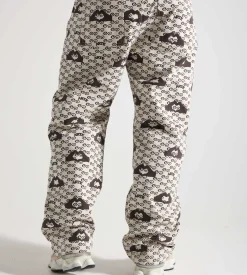 Arte Antwerp Hand Heart Print Pants Cream Brown