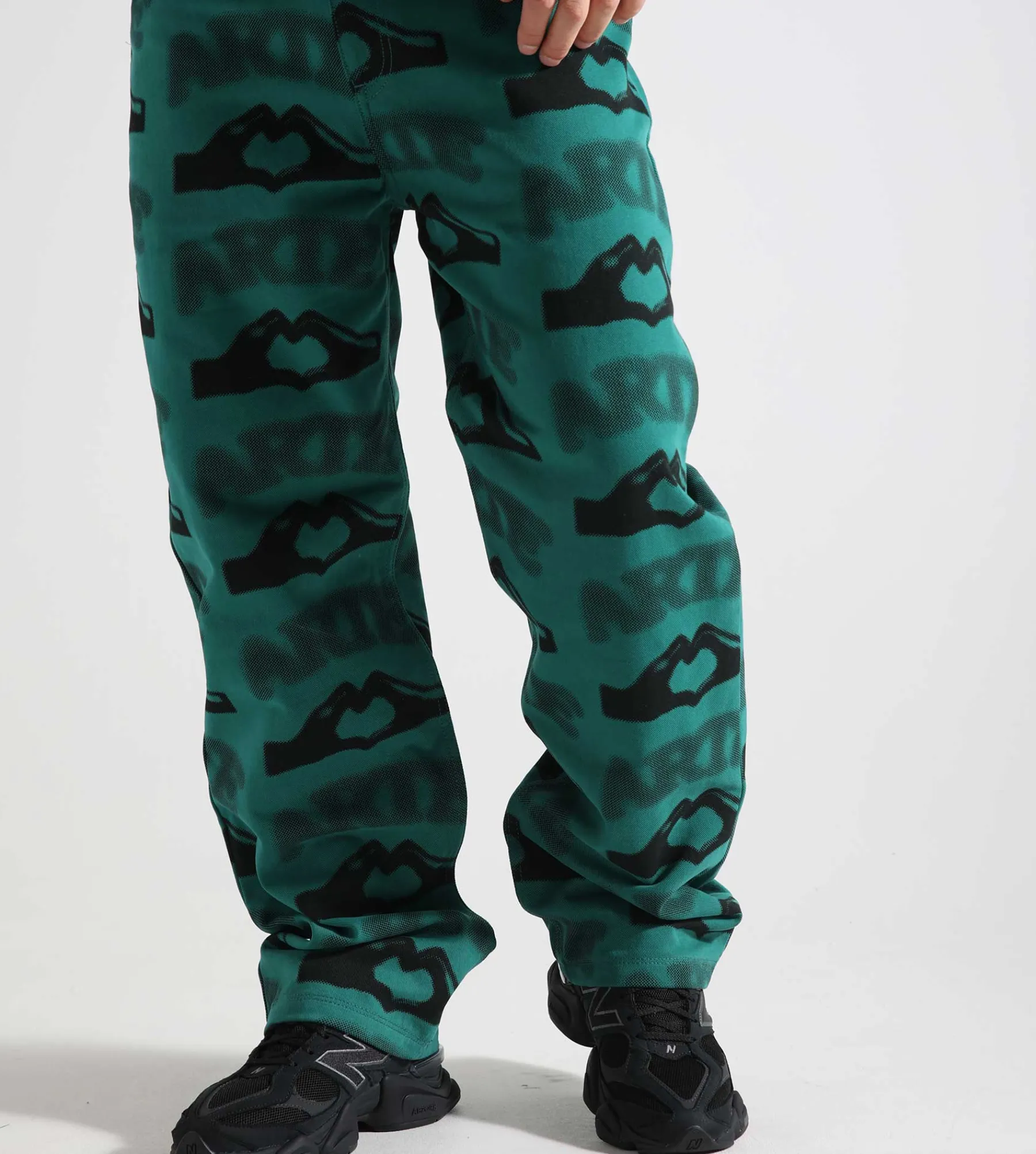 Arte Antwerp Heart Printed Pants Green