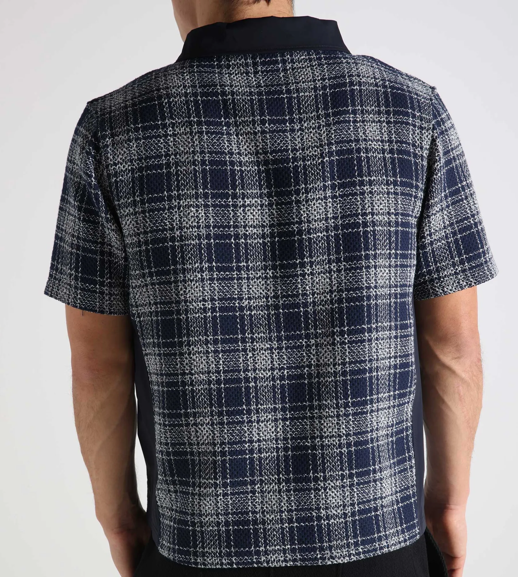 Arte Antwerp Square Collar T-shirt Plaid
