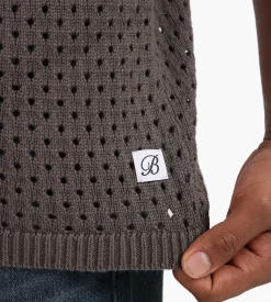 Baskèts Baskets Camp Collar Knit Shirt Moss Green