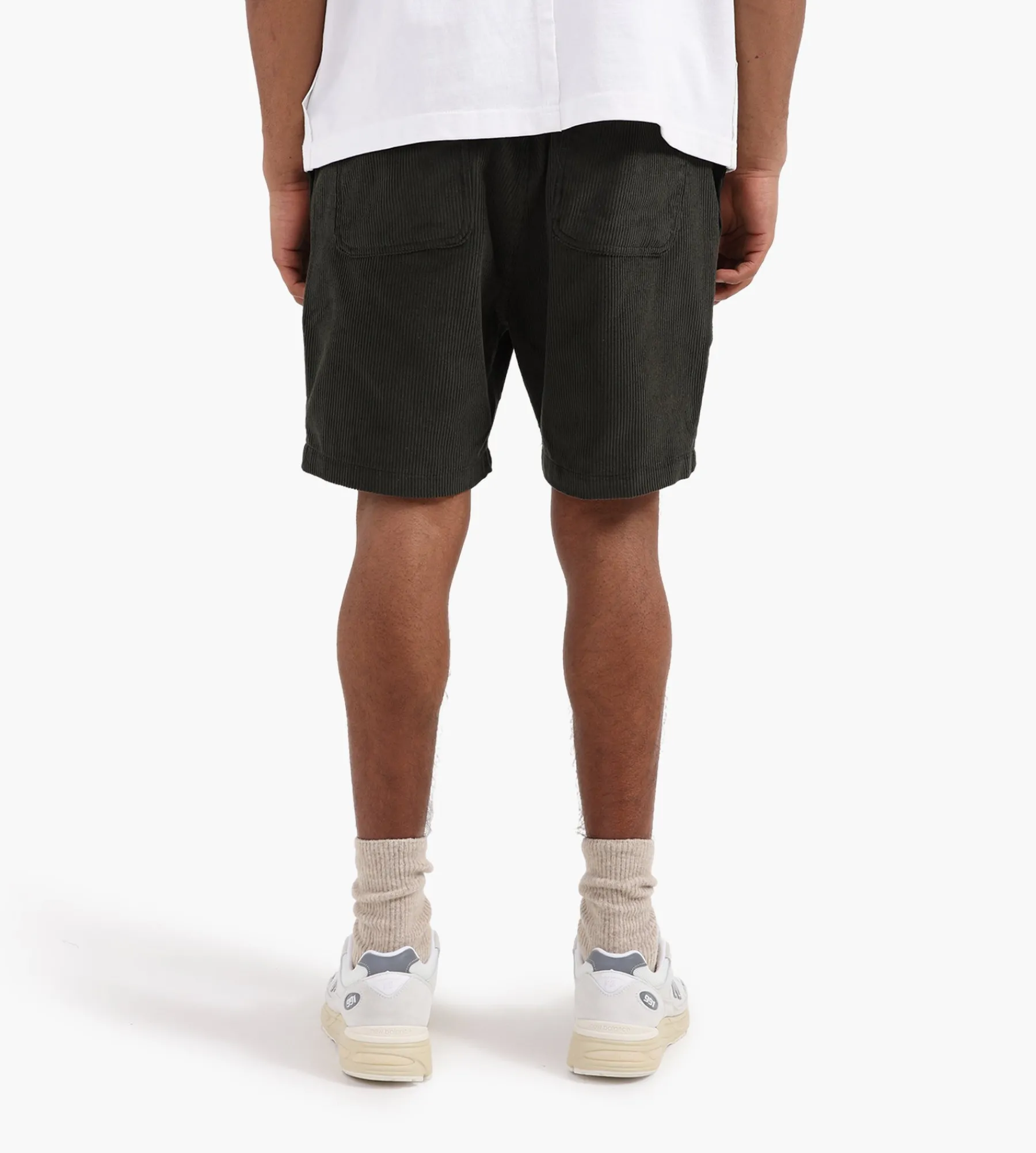 Baskèts Cord Shorts Moss Green