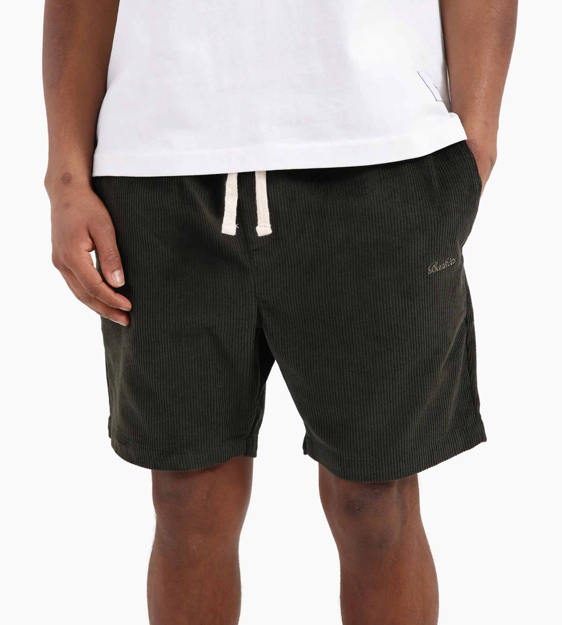 Baskèts Cord Shorts Moss Green