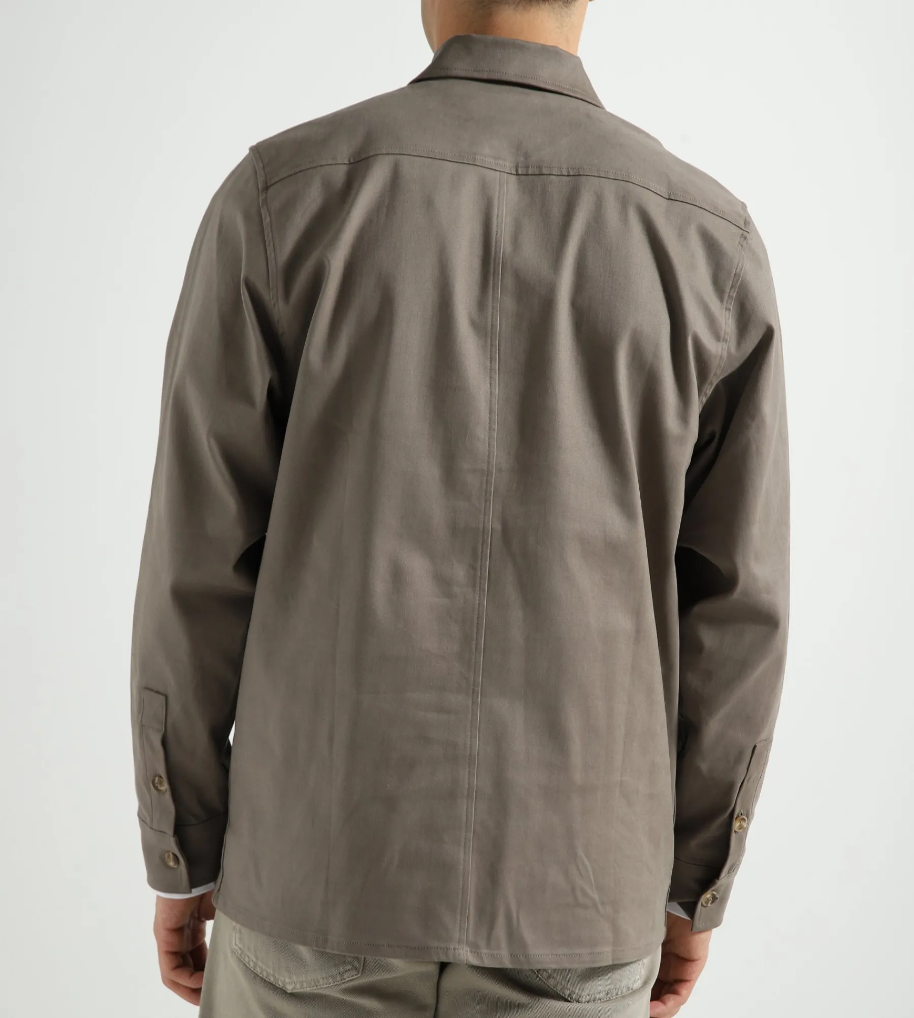 Baskèts Heavy Cotton Overshirt Stone Brown