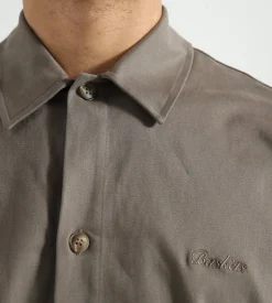 Baskèts Heavy Cotton Overshirt Stone Brown