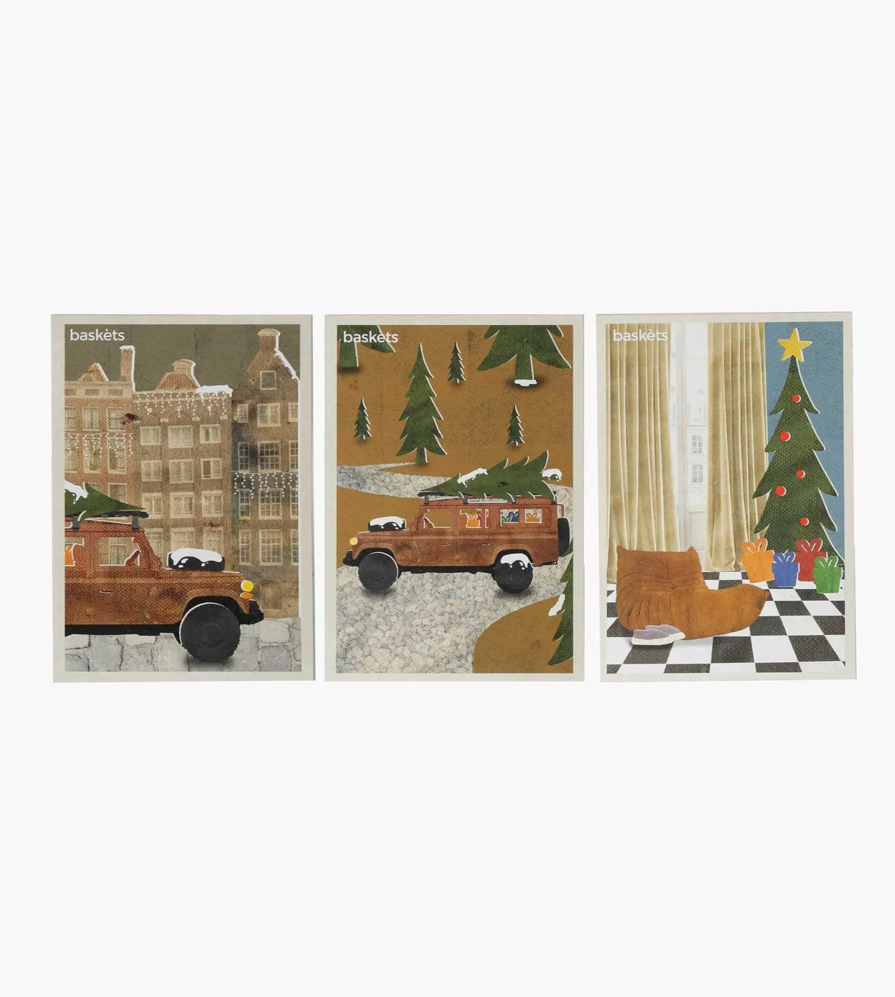 Baskèts "Home & Away" Christmas Cards 3 pack