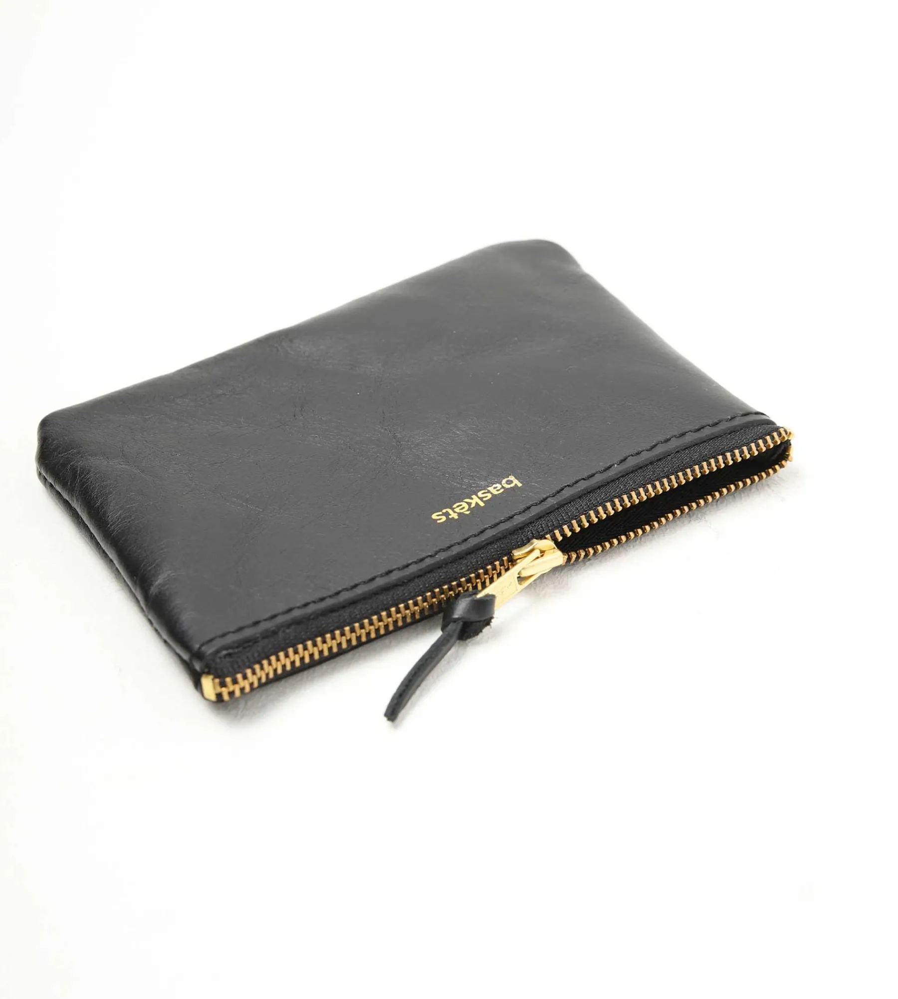 Baskèts Leather Zip Wallet Black