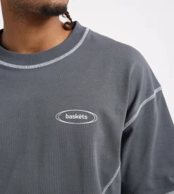 Baskèts Modern Contrast Tee Graphite