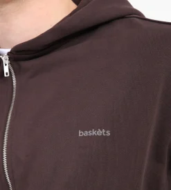 Baskèts Modern Zip Hoodie Marron