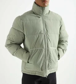 Baskèts Nylon Puffer Jacket Sage Green