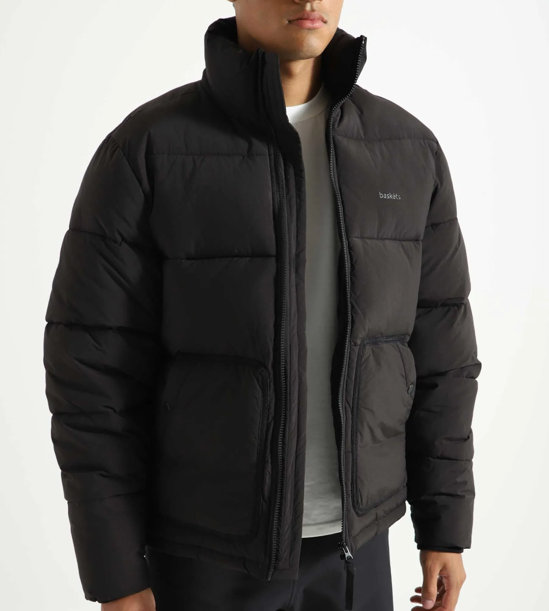 Baskèts Nylon Puffer Jacket Black