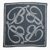 Baskèts Ropes Symbol Silk Scarf Navy