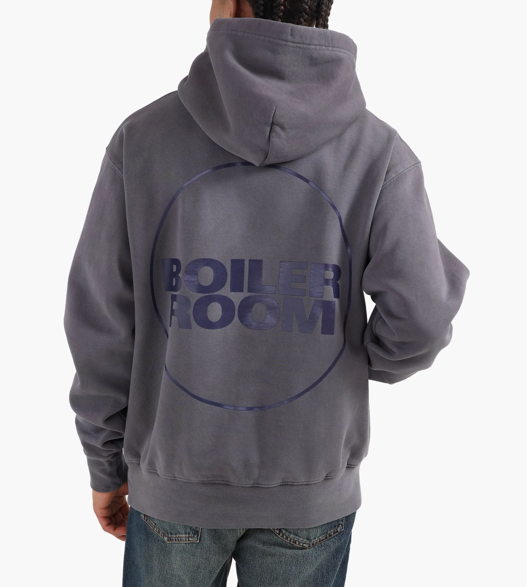 Boiler Room Core Hoodie Garment Dye Slate