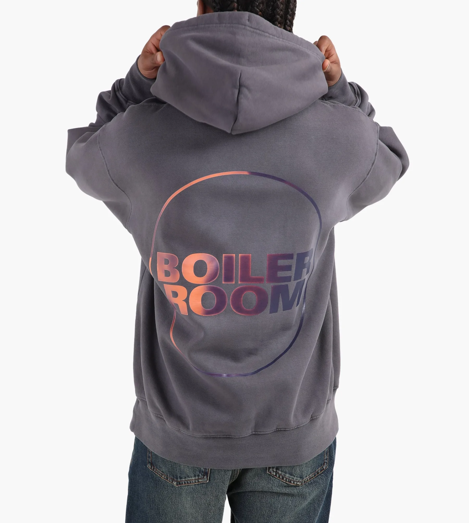 Boiler Room Core Hoodie Garment Dye Slate