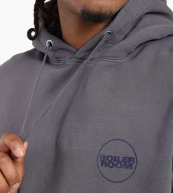 Boiler Room Core Hoodie Garment Dye Slate