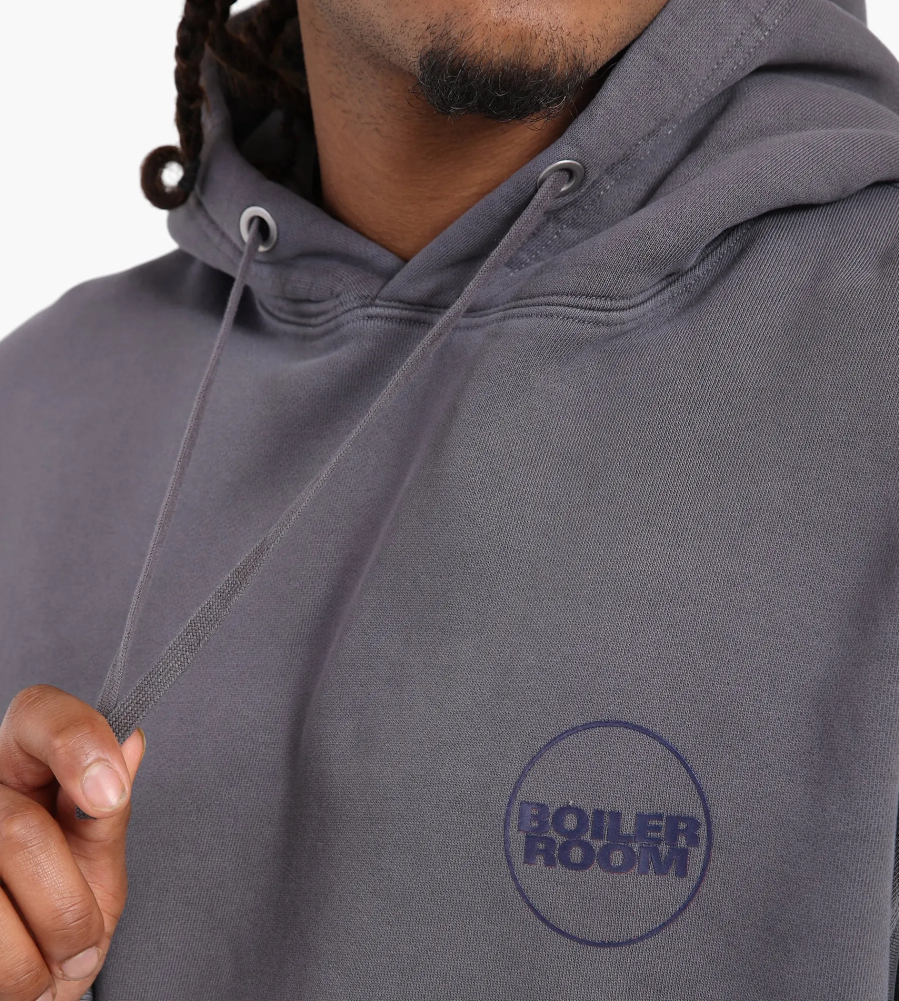 Boiler Room Core Hoodie Garment Dye Slate