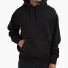 Boiler Room Hoodie Black Rhinestone On Stone Wash Black