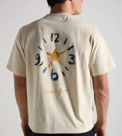 Bram's Fruit Clock Acrylic T-Shirt Beige