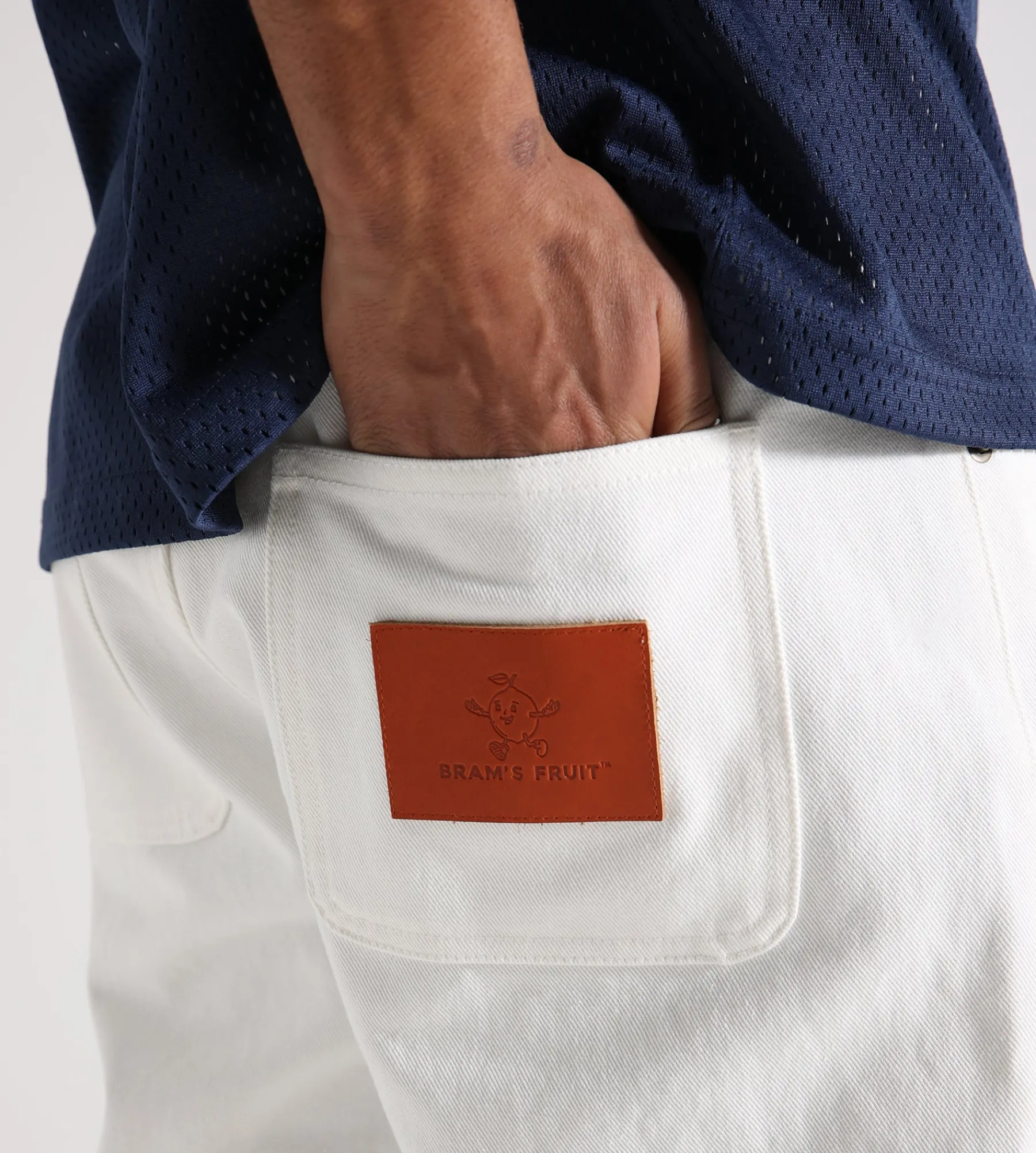 Bram's Fruit Denim Trouser White