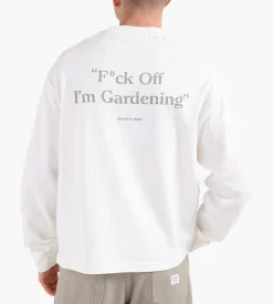 Bram's Fruit "F*ck Off” Longsleeve Distressed White