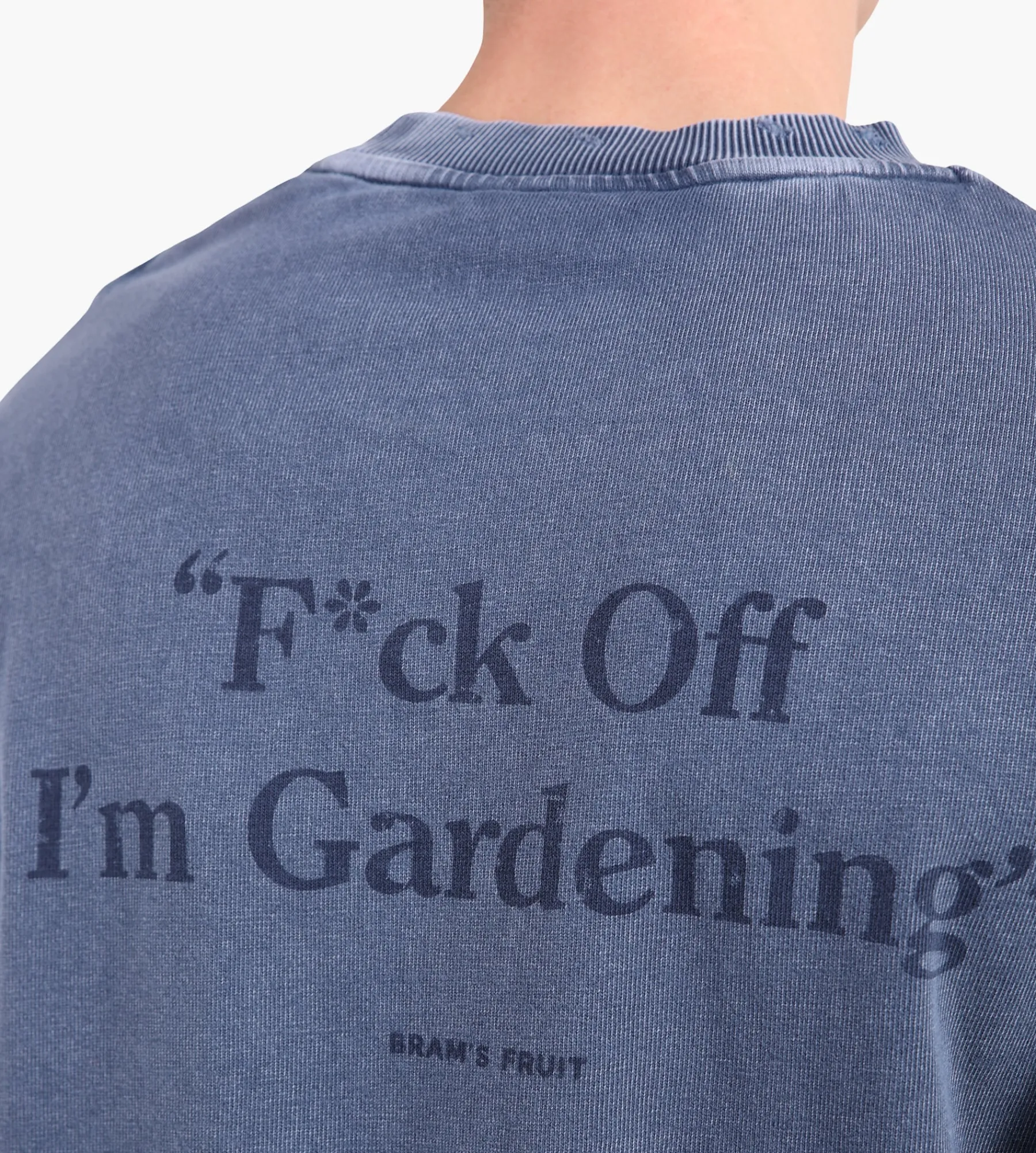 Bram's Fruit "F*ck Off” Longsleeve Distressed Washed Navy