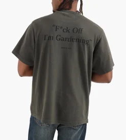 Bram's Fruit “F*ck Off” T-Shirt Distressed Washed Charcoal