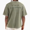 Bram's Fruit “F*ck Off” T-Shirt Distressed Washed Olive Green