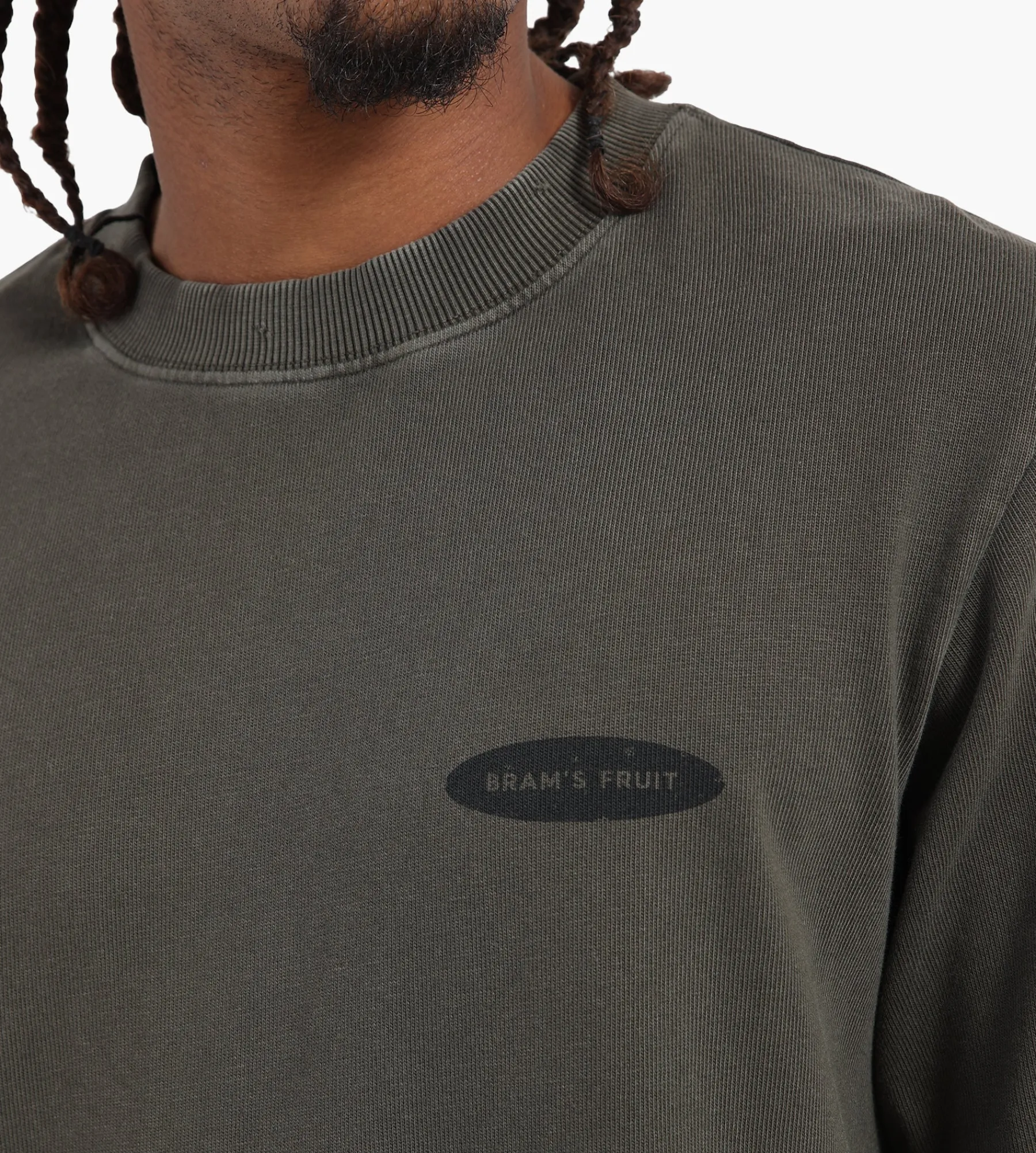 Bram's Fruit “F*ck Off” T-Shirt Distressed Washed Charcoal