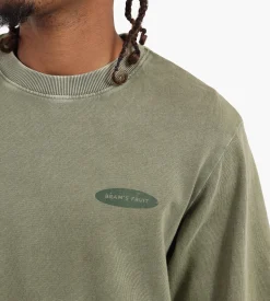 Bram's Fruit “F*ck Off” T-Shirt Distressed Washed Olive Green