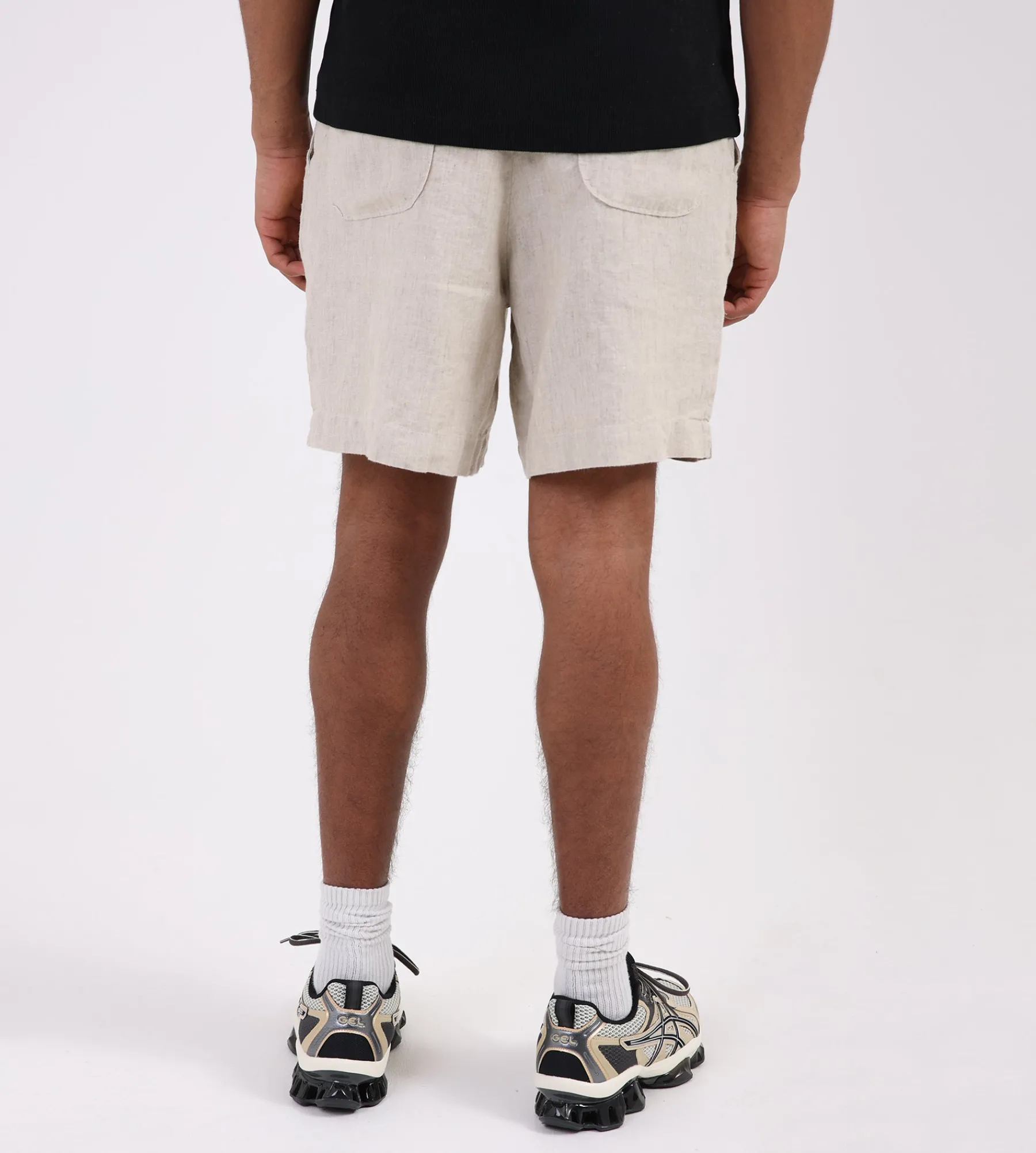 Bram's Fruit Garden Hose Linen Shorts Beige