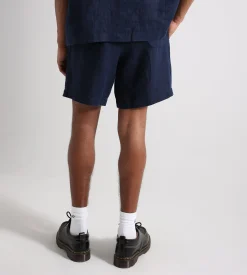 Bram's Fruit Garden Hose Linen Shorts Navy
