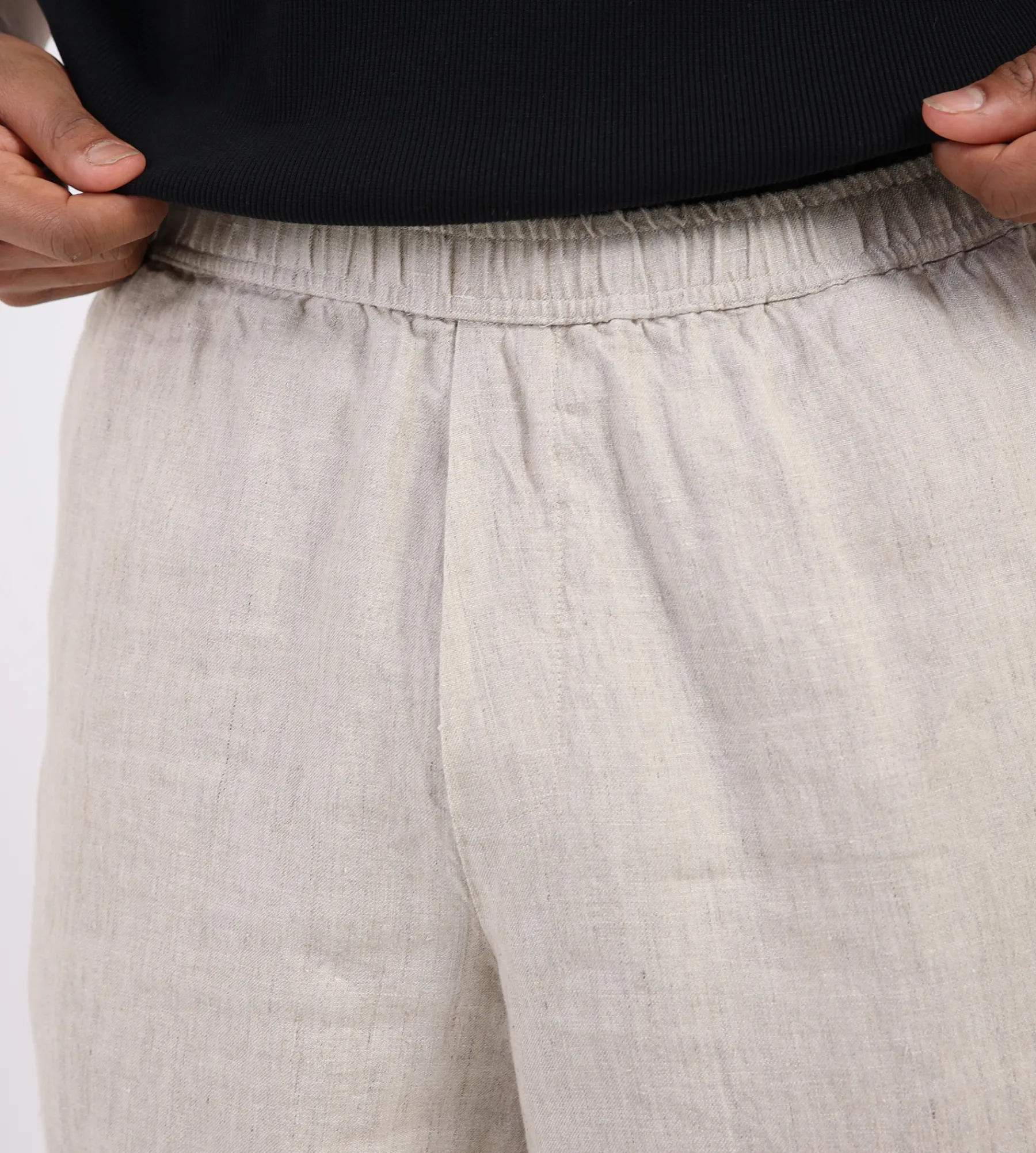 Bram's Fruit Garden Hose Linen Shorts Beige