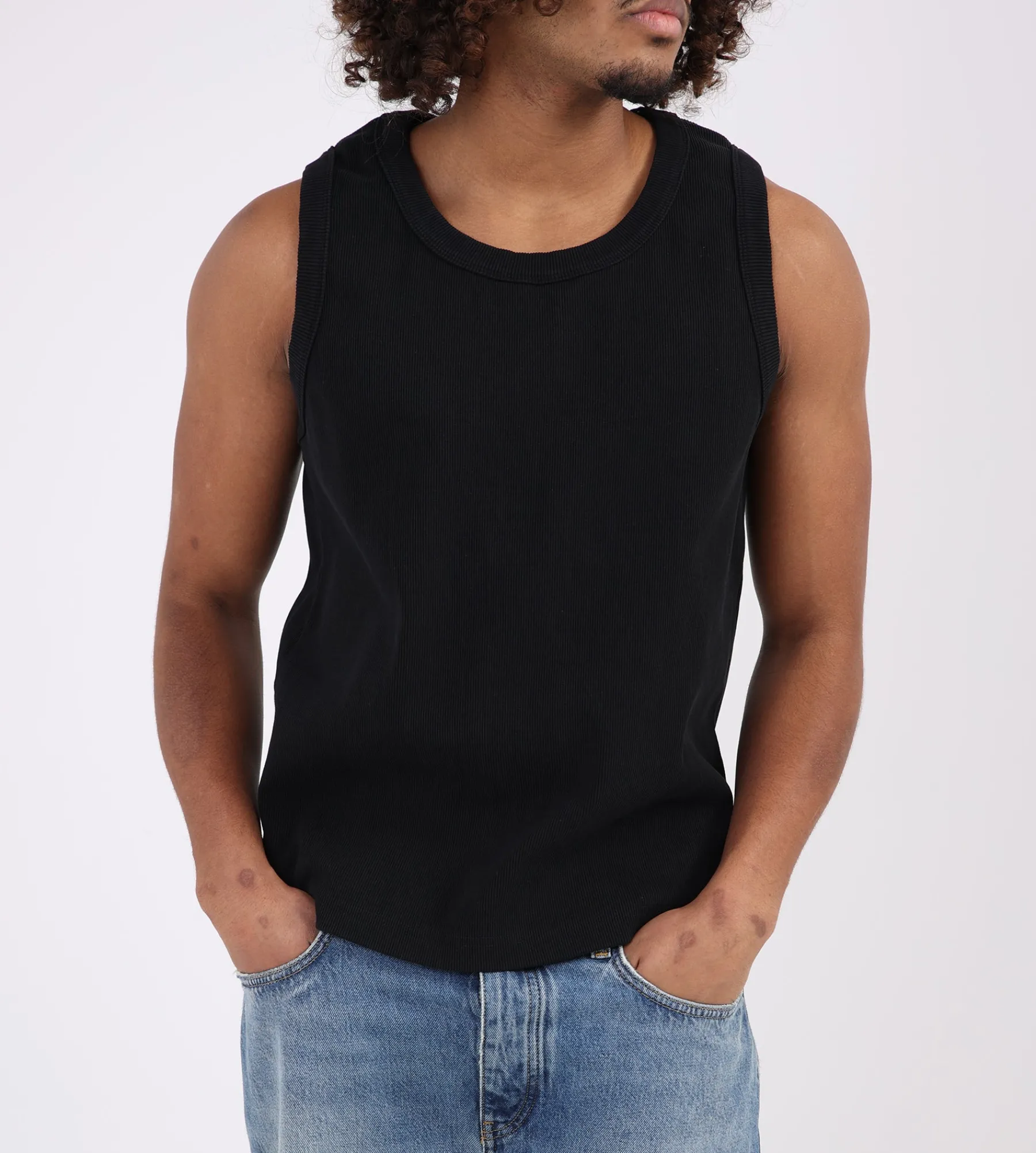 Bram's Fruit Heavy Rib Tanktop Black