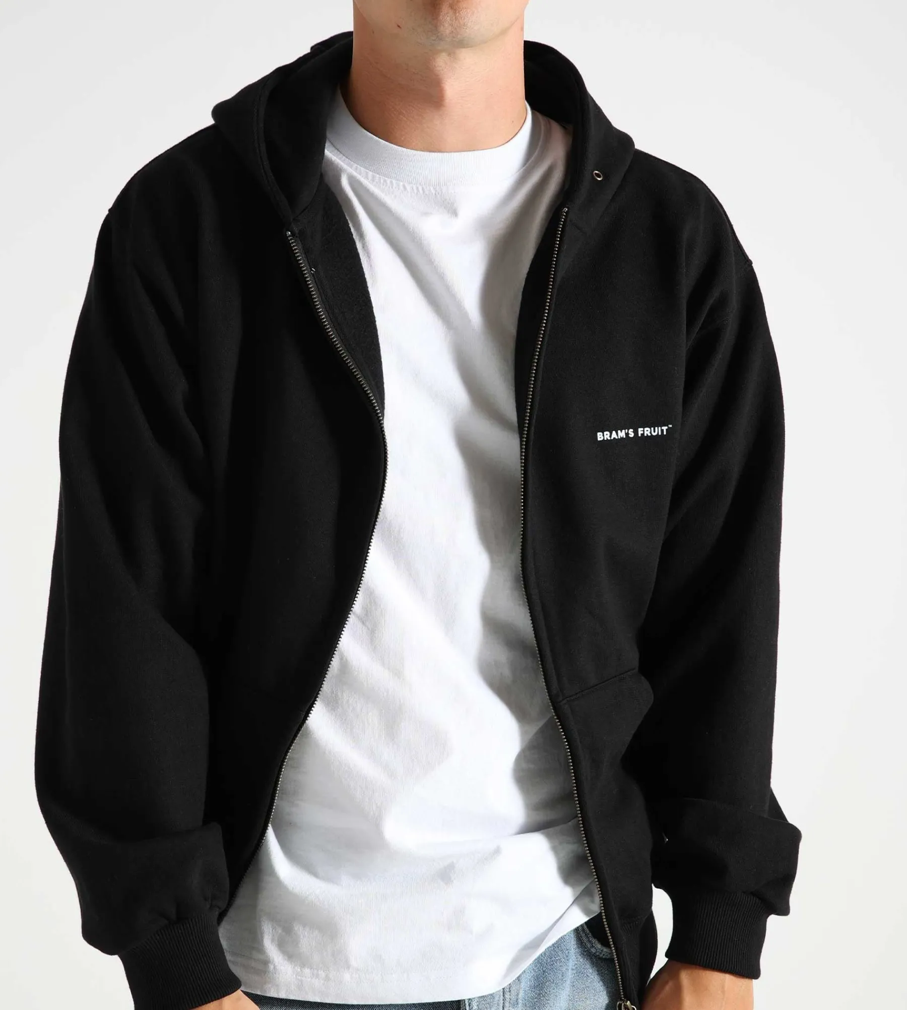 Bram's Fruit Lemon Buckle Zip up Hoodie Black