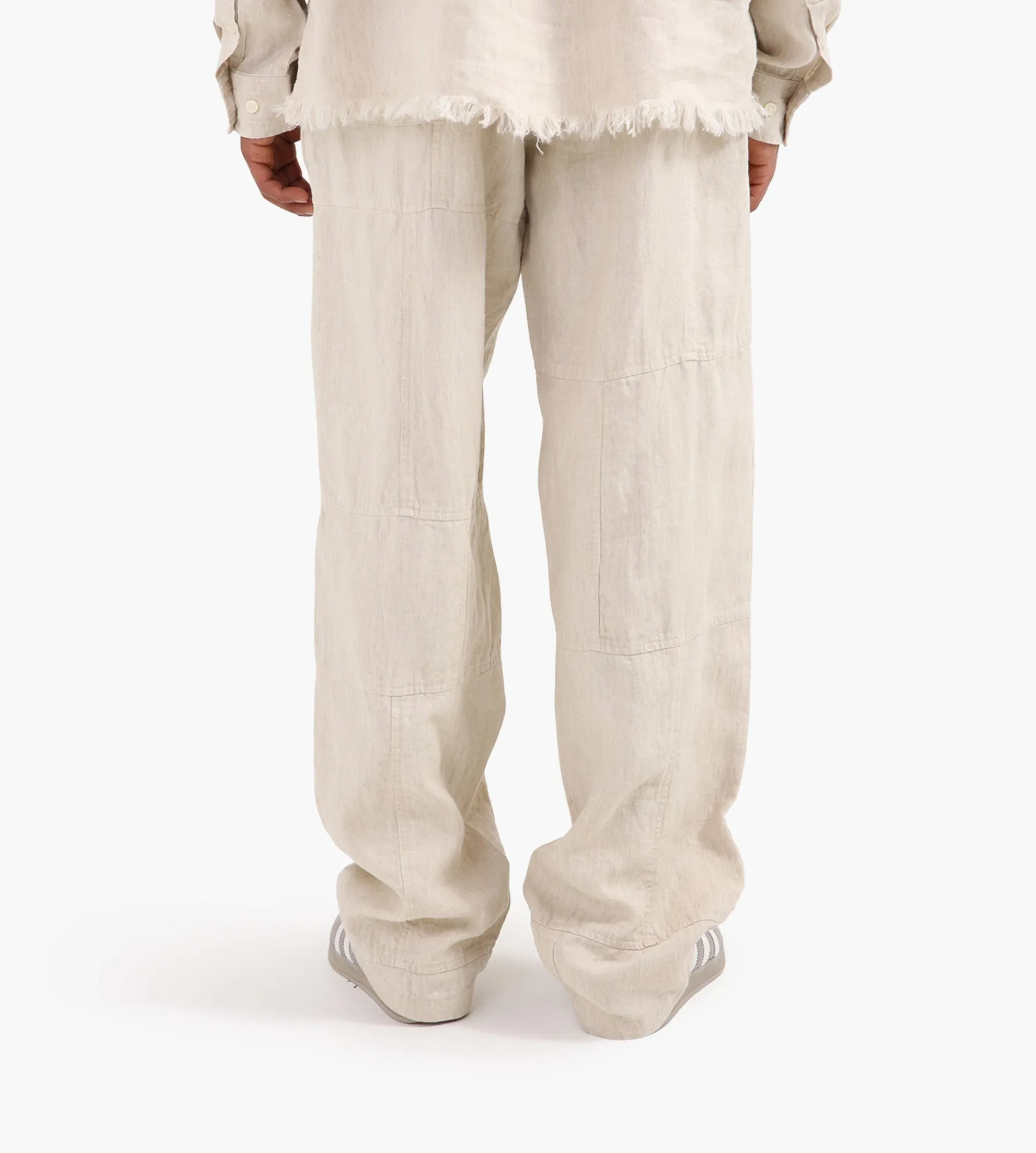 Bram's Fruit Linen Repair Trousers Natural Linen
