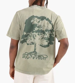 Bram's Fruit Roots T-Shirt Washed Olive Green