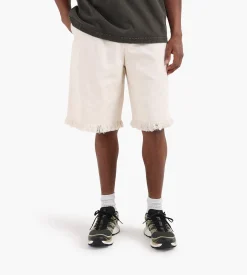 Bram's Fruit Twill Shorts Distressed Beige