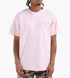 Carhartt WIP Chase T-Shirt Air Pink Gold