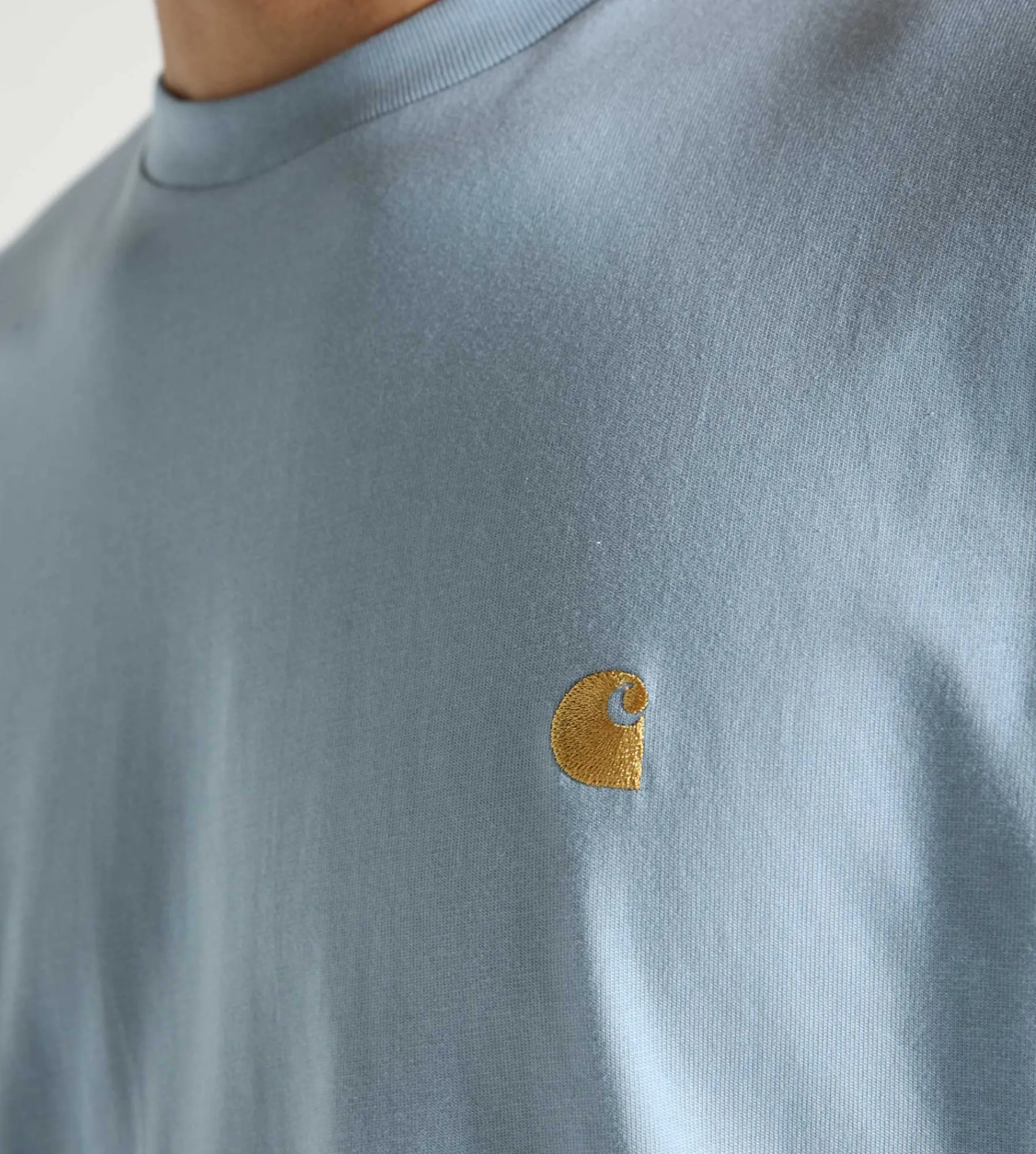 Carhartt WIP Chase T-Shirt Frosted Blue Gold